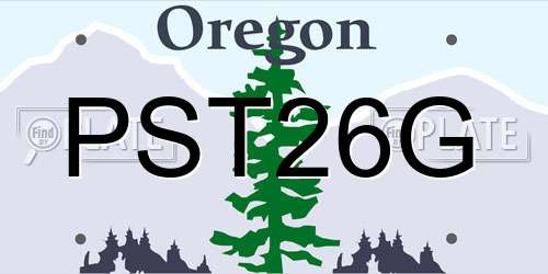 PST26G Oregon License Plate