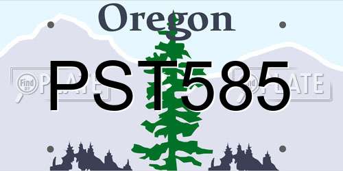 PST585 Oregon License Plate