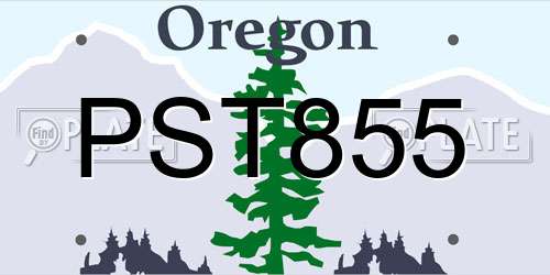 PST855 Oregon License Plate
