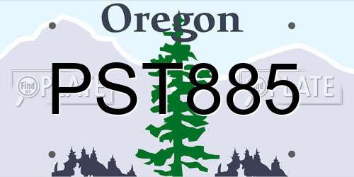 PST885 Oregon License Plate