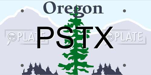PSTX Oregon License Plate