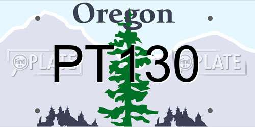 PT130 Oregon License Plate