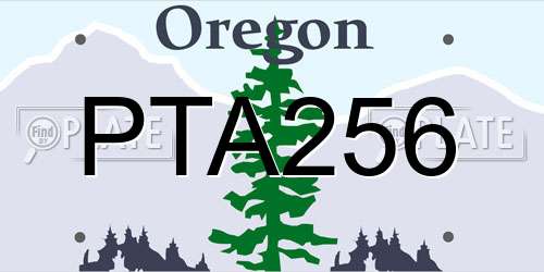 PTA256 Oregon License Plate