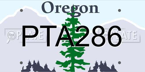 PTA286 Oregon License Plate