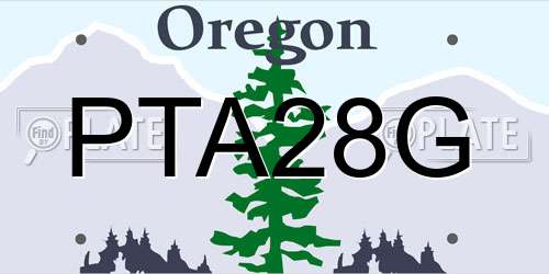 PTA28G Oregon License Plate