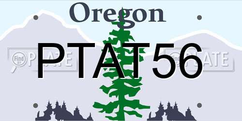 PTAT56 Oregon License Plate