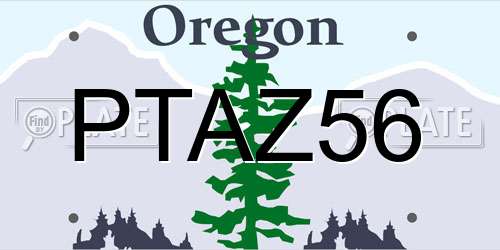 PTAZ56 Oregon License Plate