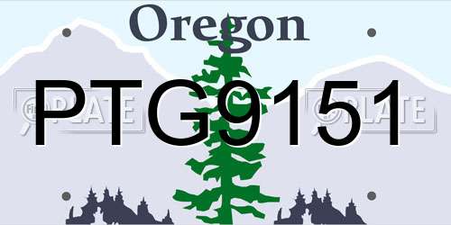PTG9151 Oregon License Plate