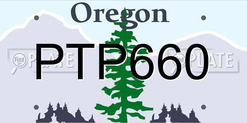 PTP660 Oregon License Plate