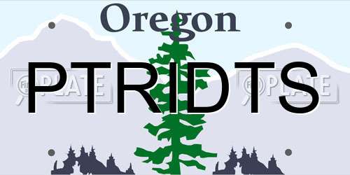 PTRIDTS Oregon License Plate