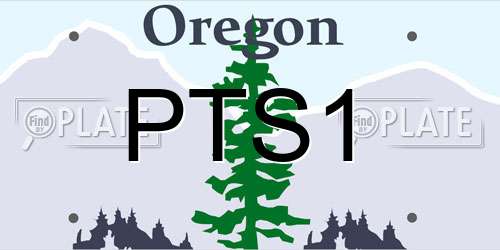 PTS1 Oregon License Plate