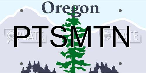 PTSMTN Oregon License Plate