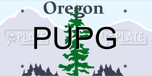 PUPG Oregon License Plate