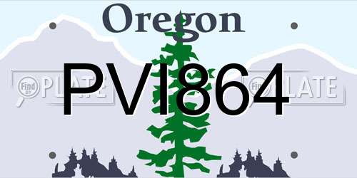 PVI864 Oregon License Plate