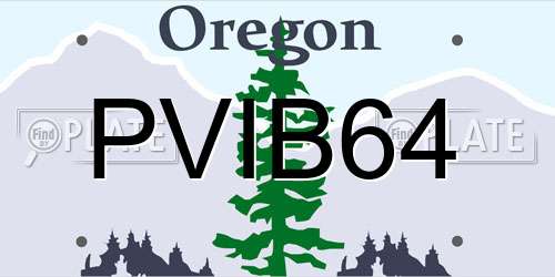 PVIB64 Oregon License Plate