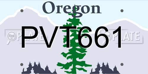 PVT661 Oregon License Plate