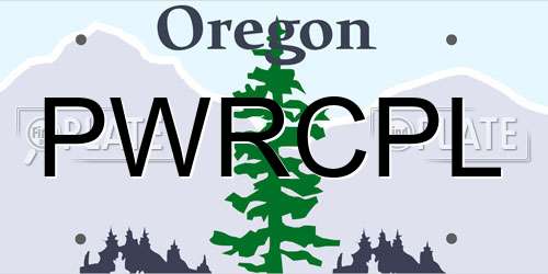 PWRCPL Oregon License Plate