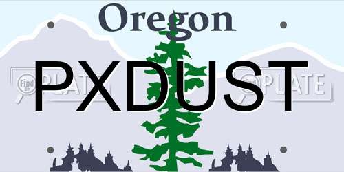 PXDUST Oregon License Plate