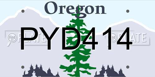 PYD414 Oregon License Plate