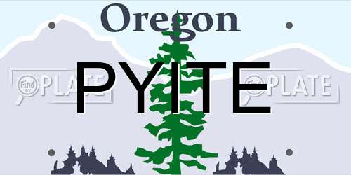 PYITE Oregon License Plate