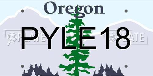 PYLE18 Oregon License Plate