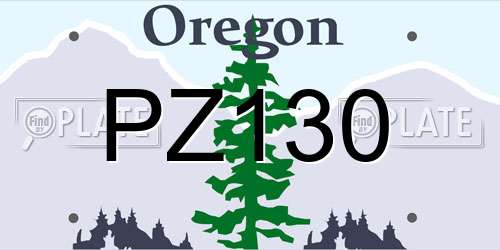 PZ130 Oregon License Plate