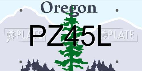 PZ45L Oregon License Plate
