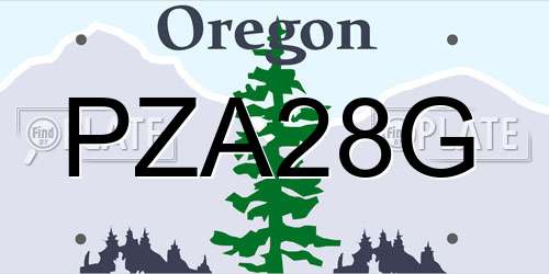 PZA28G Oregon License Plate