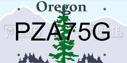 PZA75G Oregon License Plate