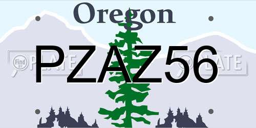 PZAZ56 Oregon License Plate