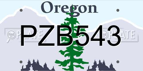 PZB543 Oregon License Plate