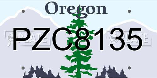 PZC8135 Oregon License Plate