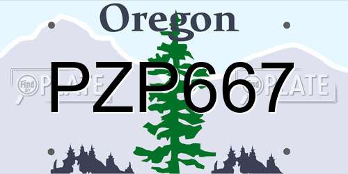 PZP667 Oregon License Plate