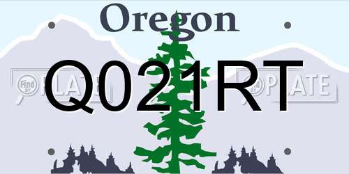 Q021RT Oregon License Plate