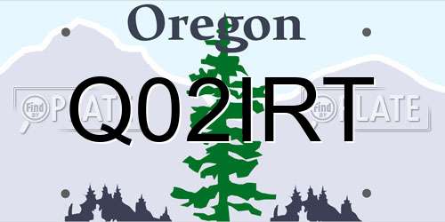 Q02IRT Oregon License Plate