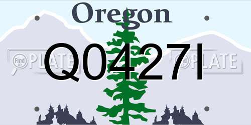 Q0427I Oregon License Plate