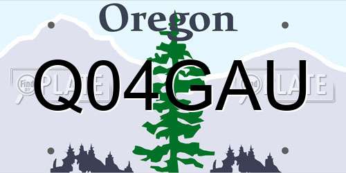 Q04GAU Oregon License Plate