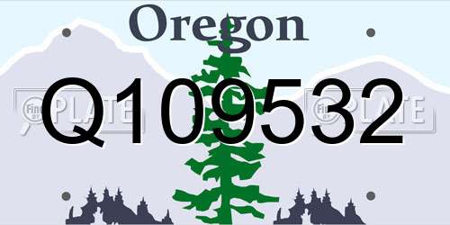 Q109532 Oregon License Plate