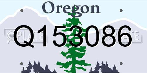 Q153086 Oregon License Plate