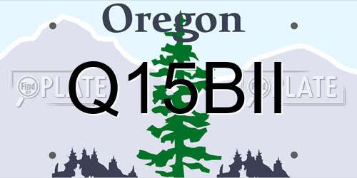 Q15BII Oregon License Plate