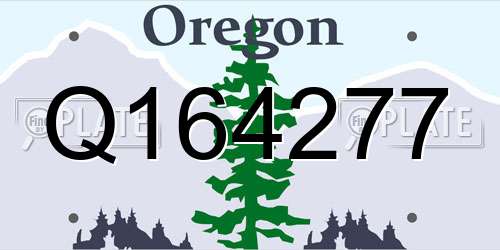 Q164277 Oregon License Plate