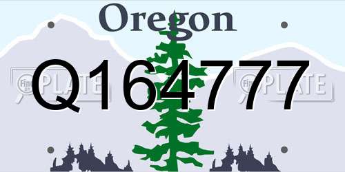 Q164777 Oregon License Plate