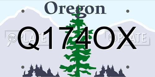 Q174OX Oregon License Plate