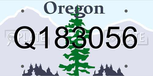 Q183056 Oregon License Plate