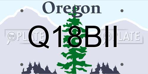 Q18BII Oregon License Plate