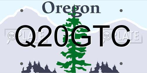 Q20GTC Oregon License Plate