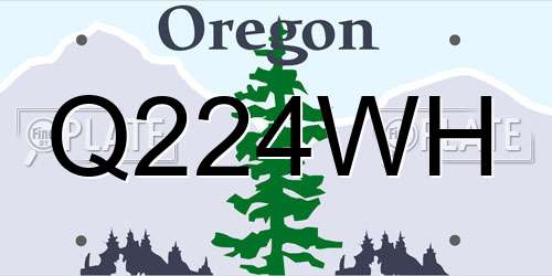 Q224WH Oregon License Plate