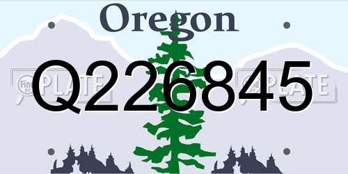 Q226845 Oregon License Plate