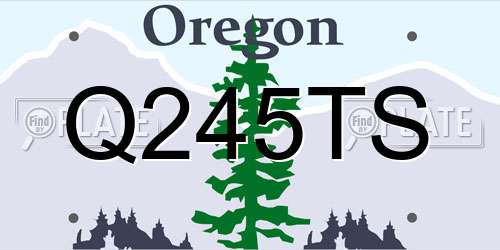 Q245TS Oregon License Plate