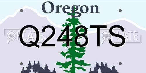 Q248TS Oregon License Plate